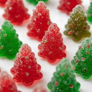 bonbons en gélatine en forme de sapin